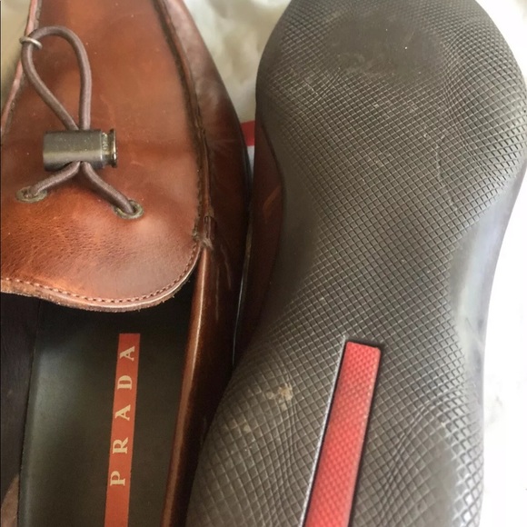 Prada Toggle Loafer Brown Leather 5 1/2 Slip-on main image 4
